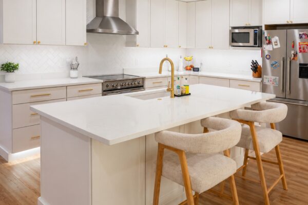 bright white shaker kitchen featured