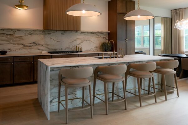 luxury walnut marble kitchen featured