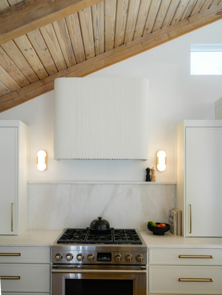 natural warmth fluted range hood