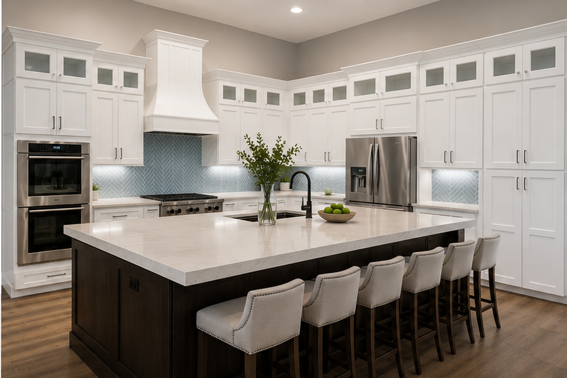 timeless contrast white shaker kitchen featured