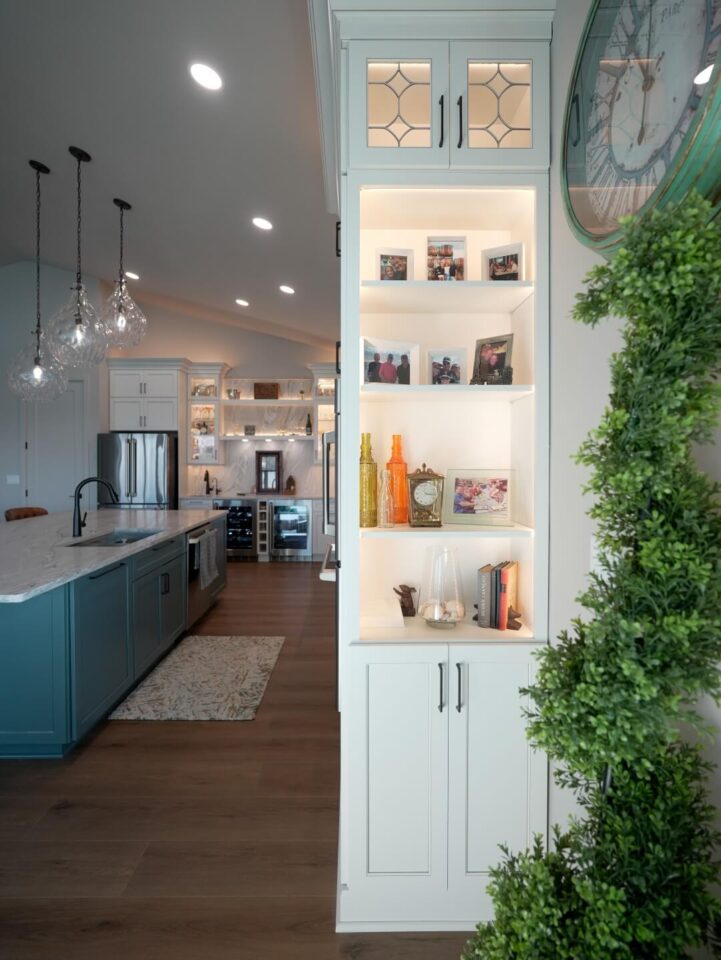 timeless teal contrast kitchen 05