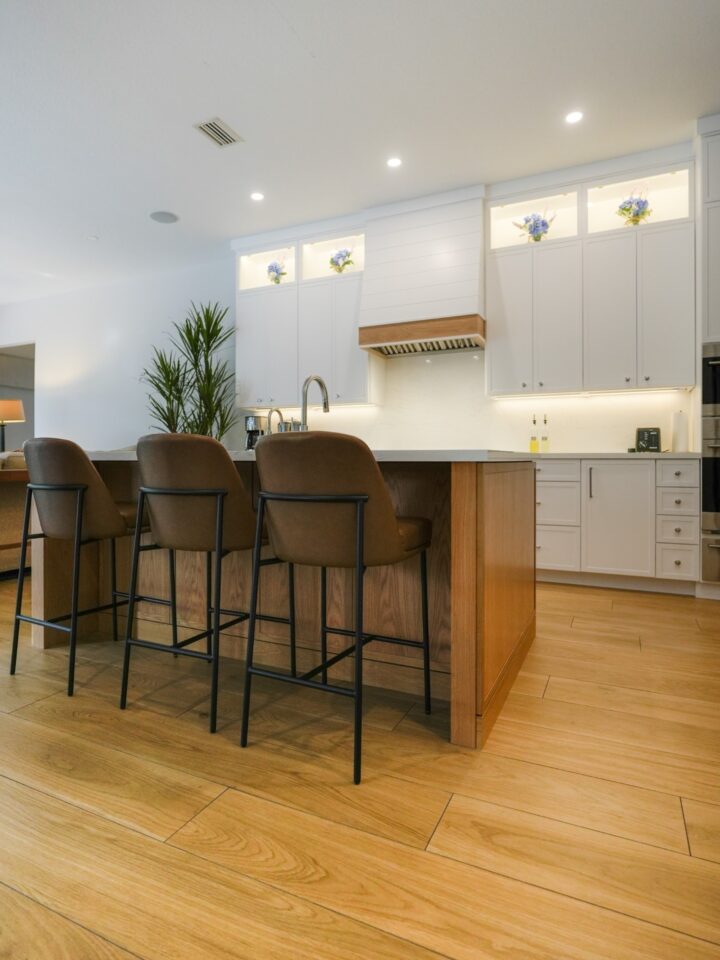 warm oak harmony island seating