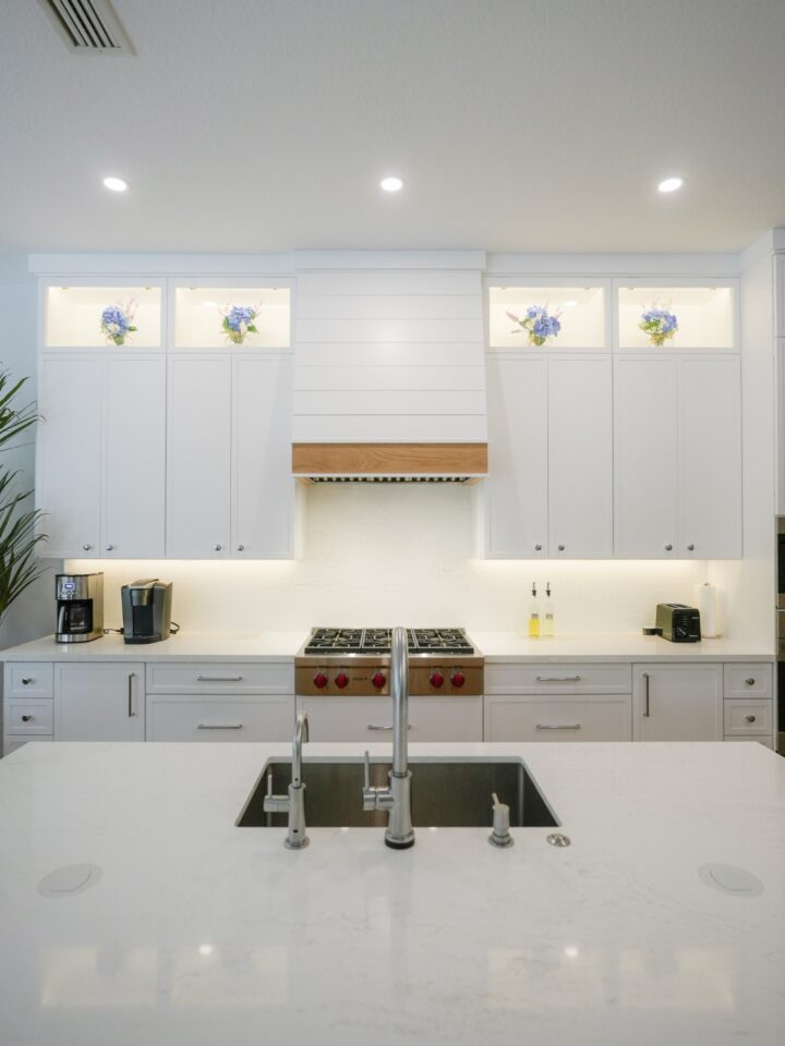 warm oak harmony range and island